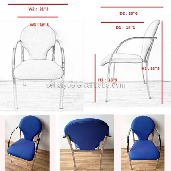 HAIYUE Metal Frame Stacking Office Chair Visitor Chair HY1038