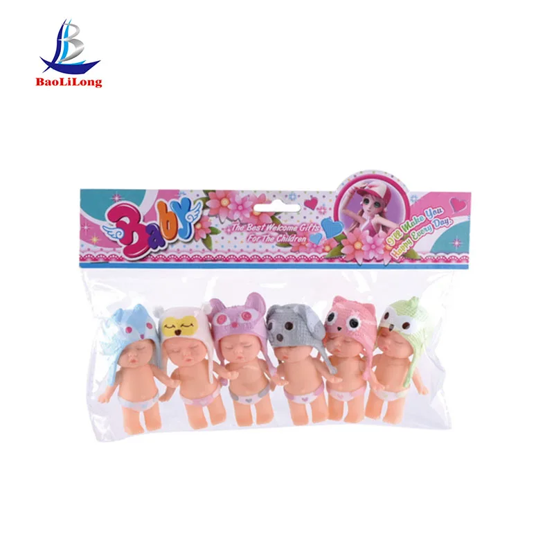 plastic mini  lovely baby doll figures cartoon dolls small baby doll