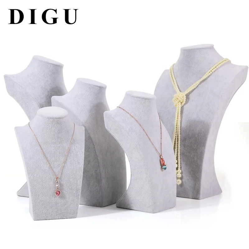 Custom shop showcase necklace jewellery mannequin stand  bust model necklace displays