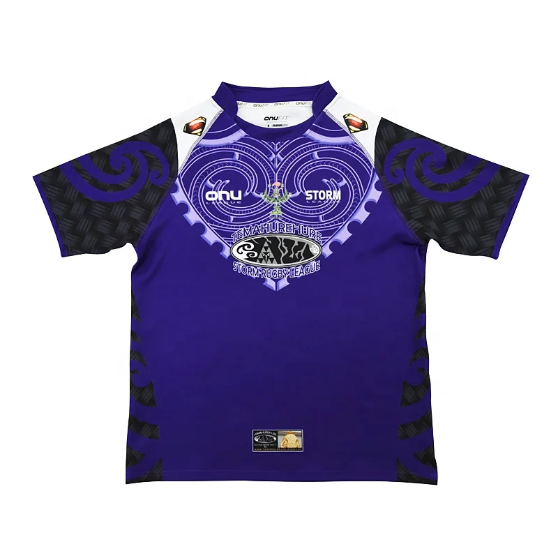 Pure wholesale OEM rugby jersey sublimated design your own logo