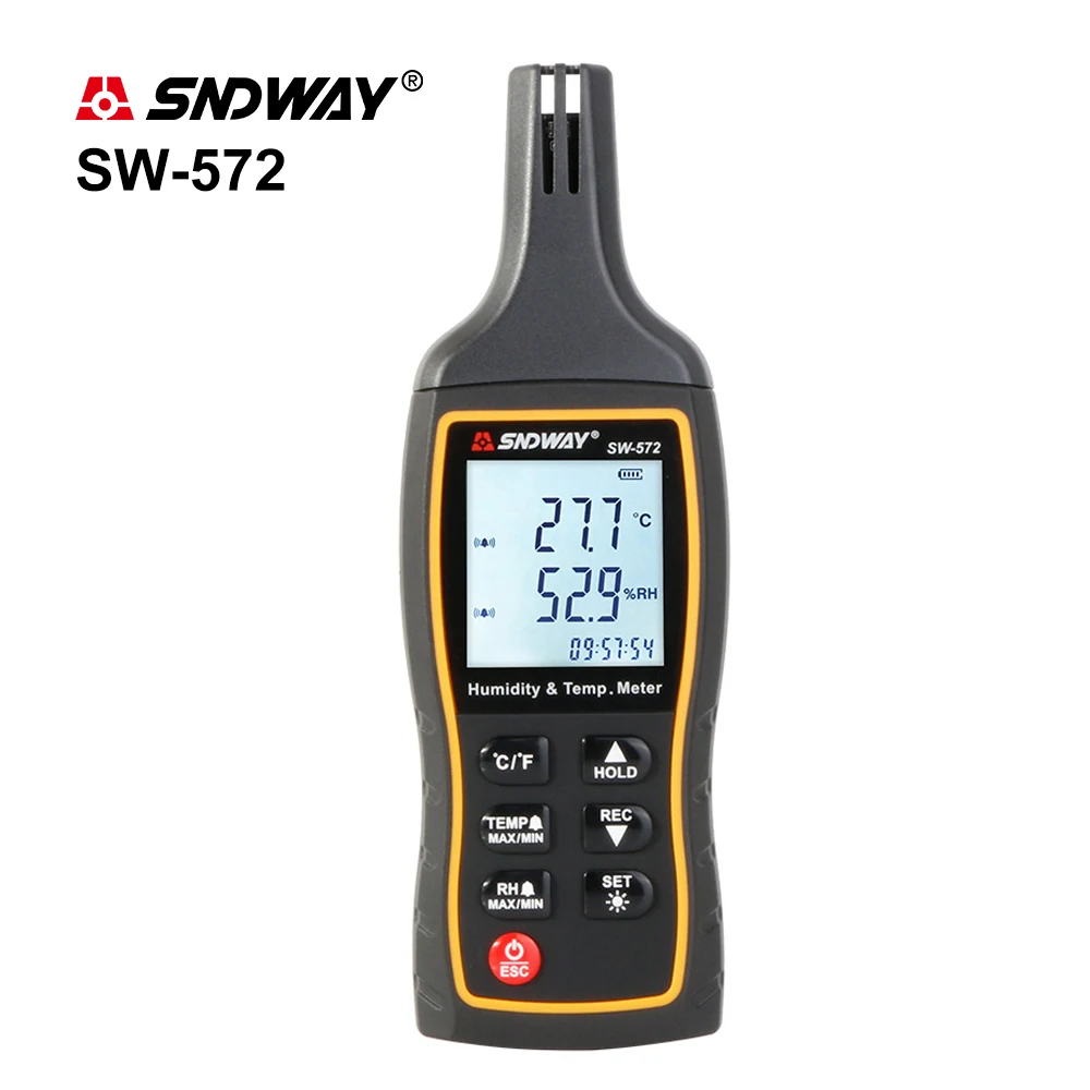 Цифровой ЖК-дисплей термометр гигрометр Измеритель температуры и влажности, тестер для контроля уровня сахара в крови с удержания данных будильник SW-572
