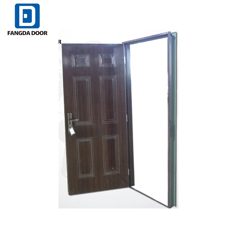 Fangda lowest price 6 panel American steel door
