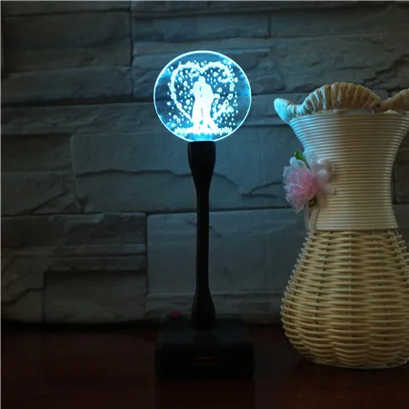 
Home decor 3D acrylic night light USB lamp-touch switch 7 color light For baby room 