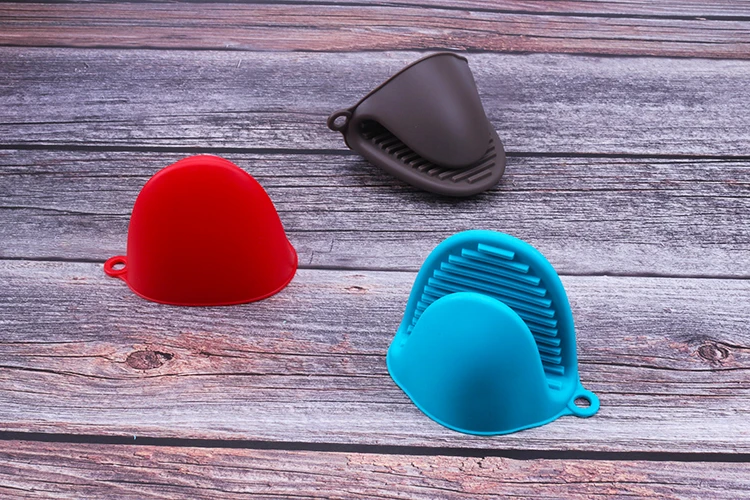 bbq heat resistant silicon finger glove Pot Holder Mini pinch grips oven mitt