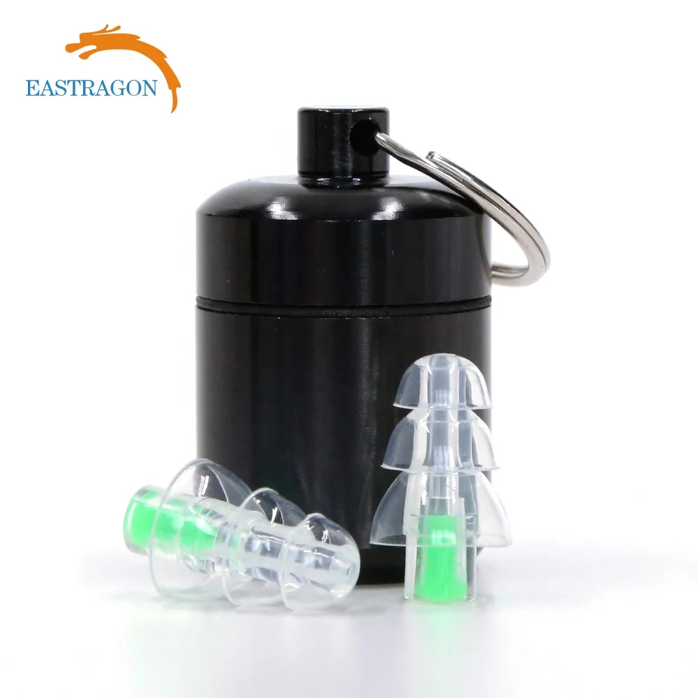 hearing care disco rubber earplugs for game with case