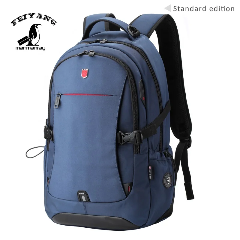 Laptop canvas backpack school backpack bag with USB charging port custom logo