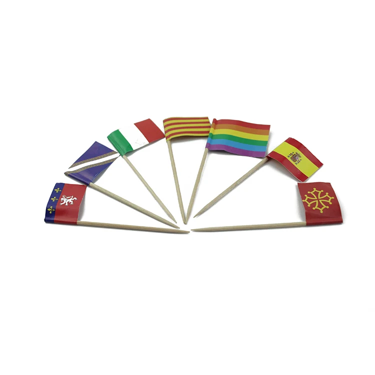
2021 Certification Custom Toothpick Flags Cupcake Decorating Flag Picks 