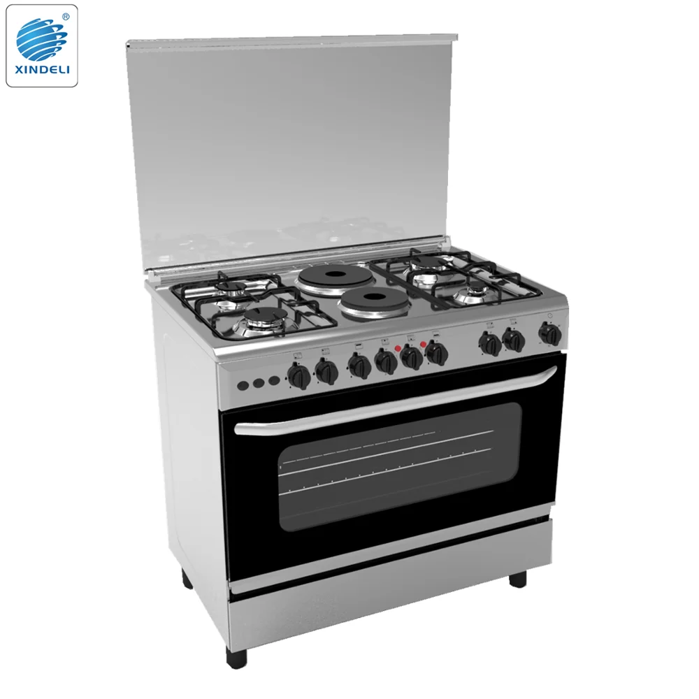 2017new product Free standing gas stove 900mm with mixed gaz electric cooker with auto ignition for CKD in Kenya