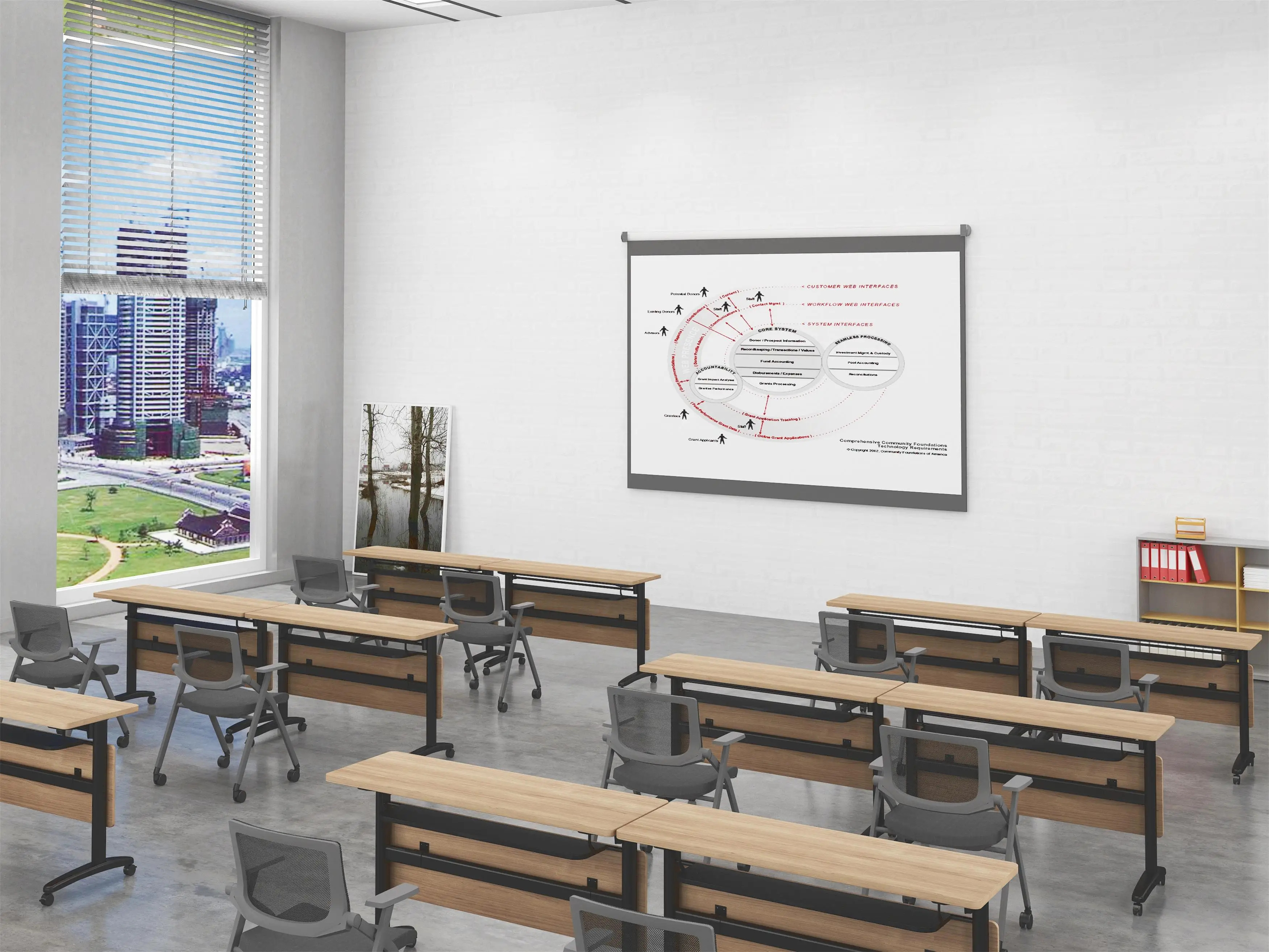 
Modern designed folding training table conference table for office and school 