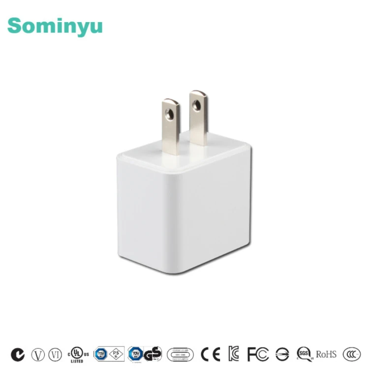 UL/cUL/FCC/CE/GS/SGS listed 5v2a usb power adapter with US/EU ac plug