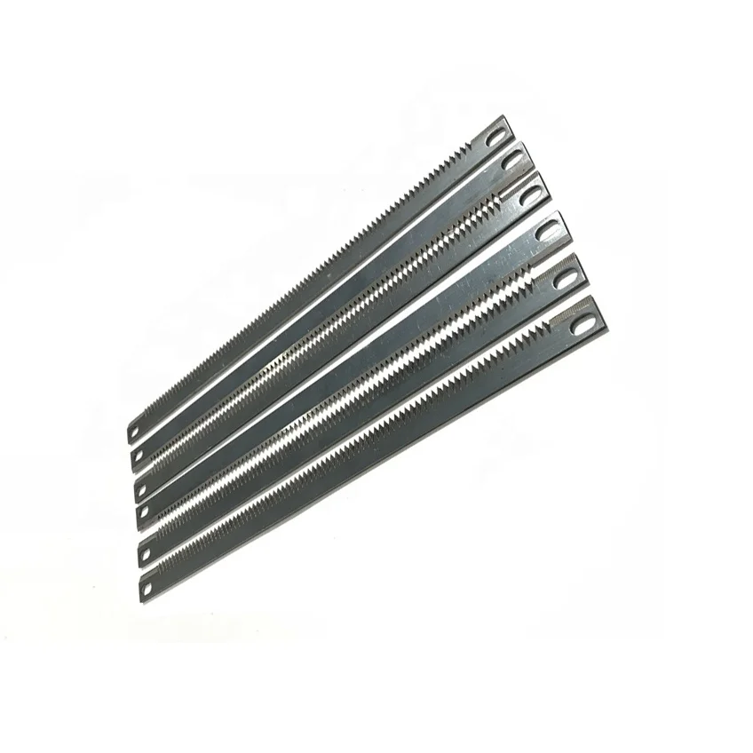 Пищевая промышленность, упаковочная машина для подушек, прямые зубчатые пластиковые пленочные режущие лезвия для упаковочной машины