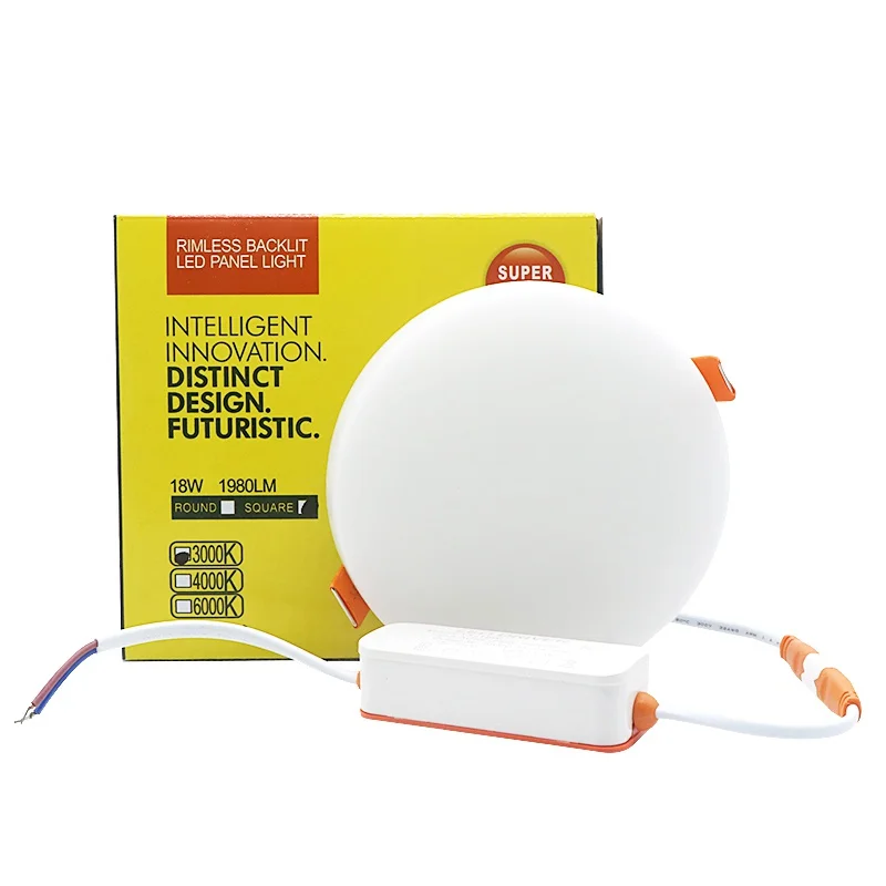 NEW Design Rimless Backlit LED Slim Downlight LED Panel Light With 10W 18W 24W 36W Round And Square