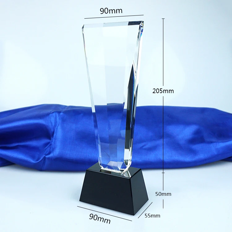 High quality Award cylinder Large Crystal Pillar Trophy