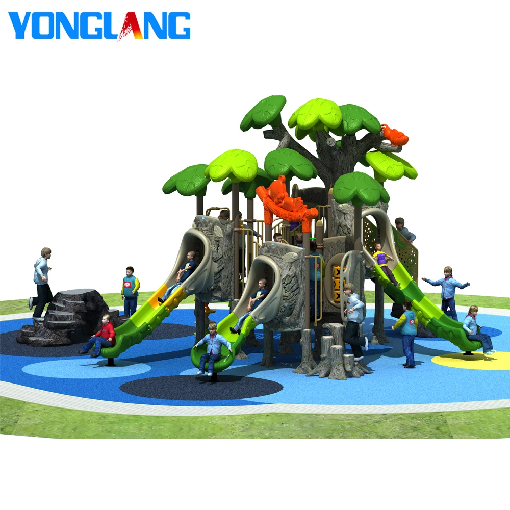 YL-T058 индивидуальный заказ дерево форма детская площадка оборудование открытый коммерческих детская площадка оборудование