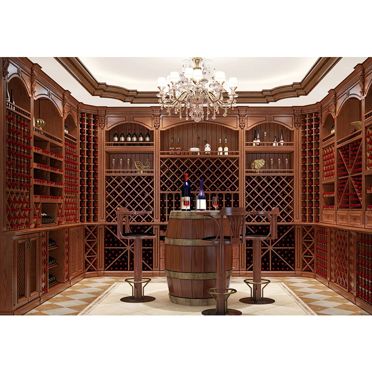 Немецкий стиль мебель Античная твердой древесины винный шкаф
