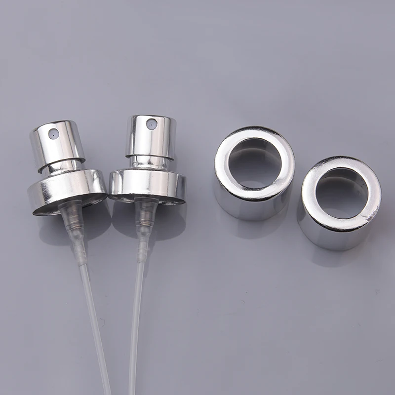 wholesale aluminium silvery 15mm 18mm 20mm crimp fine mist sprayer perfume spray pump for bottle