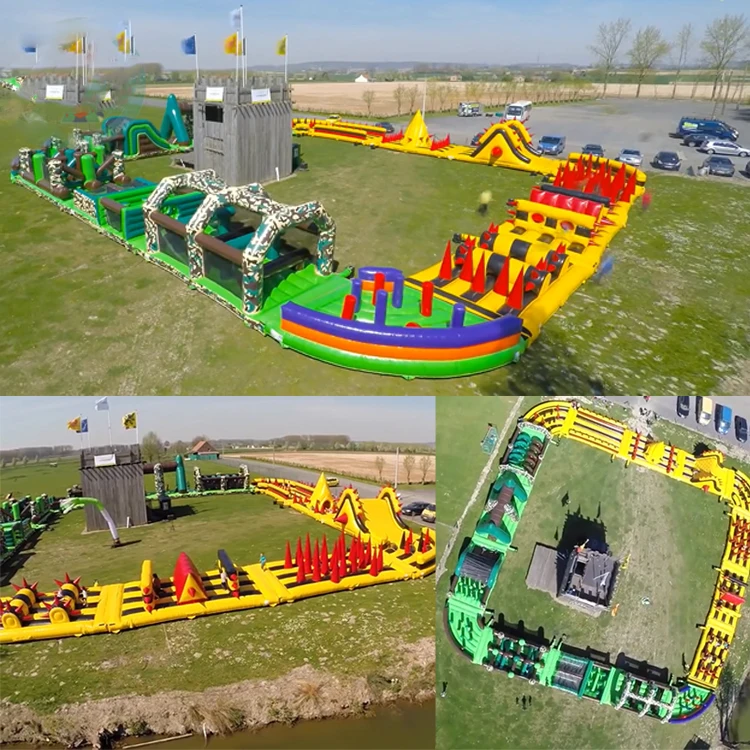 outdoor funny adult high quality inflatable obstacle course for adult