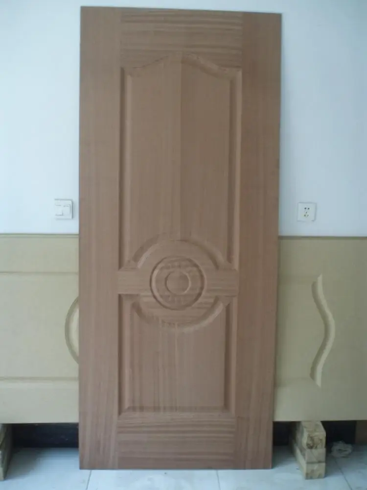 teak sapele red oak natural wood veneer  mdf door skin/door