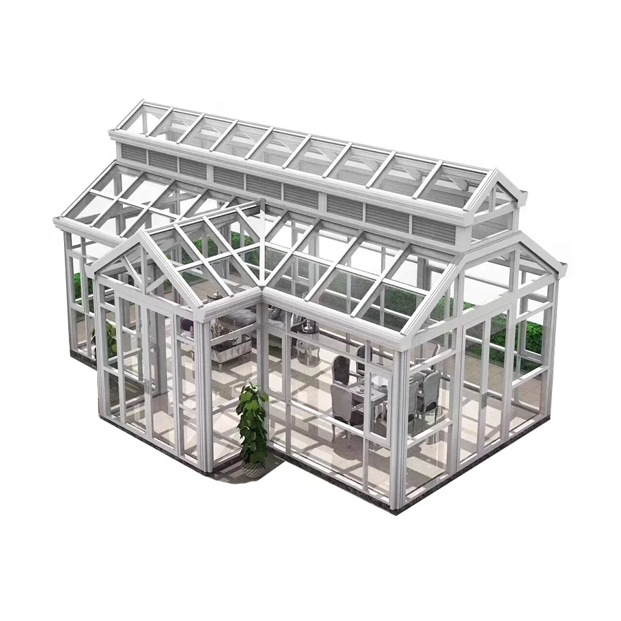 
Customized Prefabricated Modern Luxury Aluminium Glass House Polygon Conservatory  (62098572402)