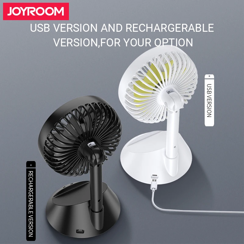 
Joyroom fan standing mini good quality small desk fan with mobile phone holder 2 in 1 mini usb fan 