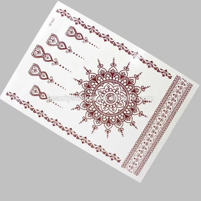 beauty sticker newest arrived hands burnt henna tattoo sticker