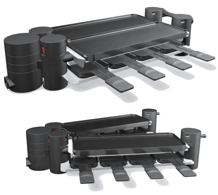 8-Person Raclette with Reversible Aluminum Grill