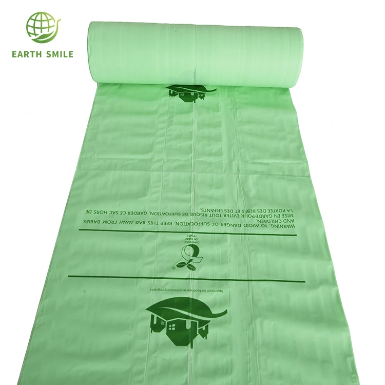 Мусор мешки кукурузный крахмал 100% биоразлагаемые Compostable мешки для мусора на рулоне