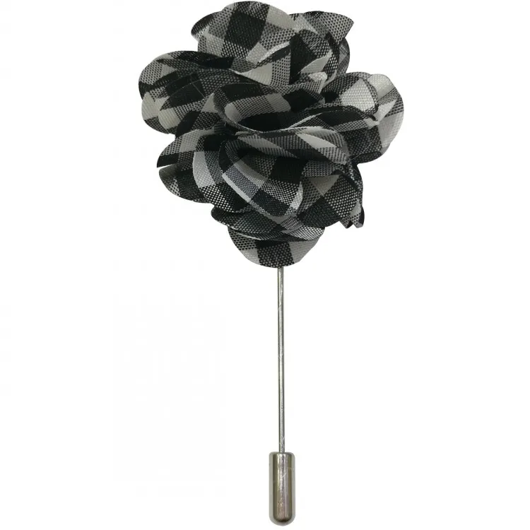 Китай оптом продвижение ткань цветок брошь пользовательские нагрудные булавки