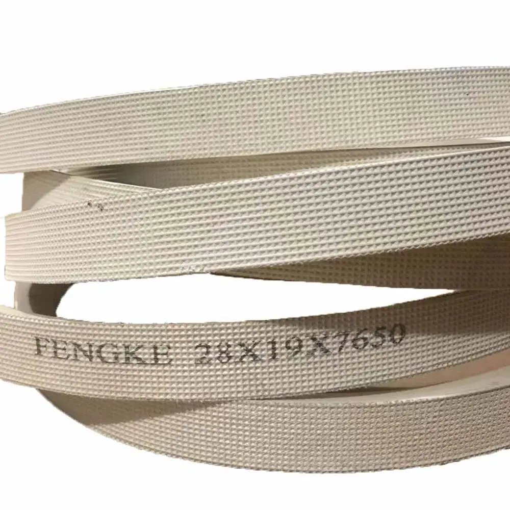 Белые резиновые ремни верхний нажимной ремень 28x19x7650 для деревообрабатывающих станков