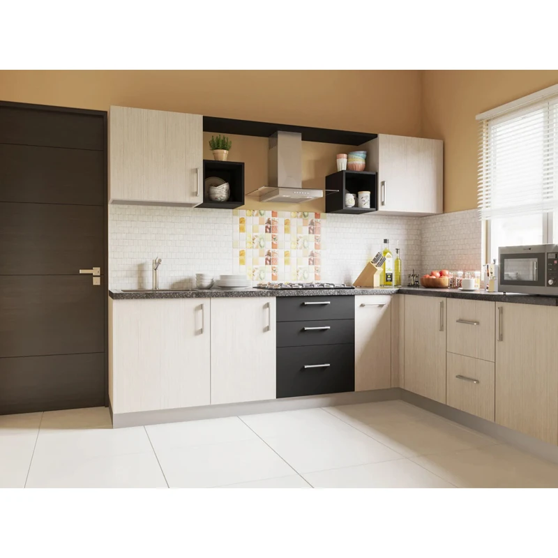 Меламиновая отделка, настенный шкаф параллельной формы, акриловый кухонный шкаф