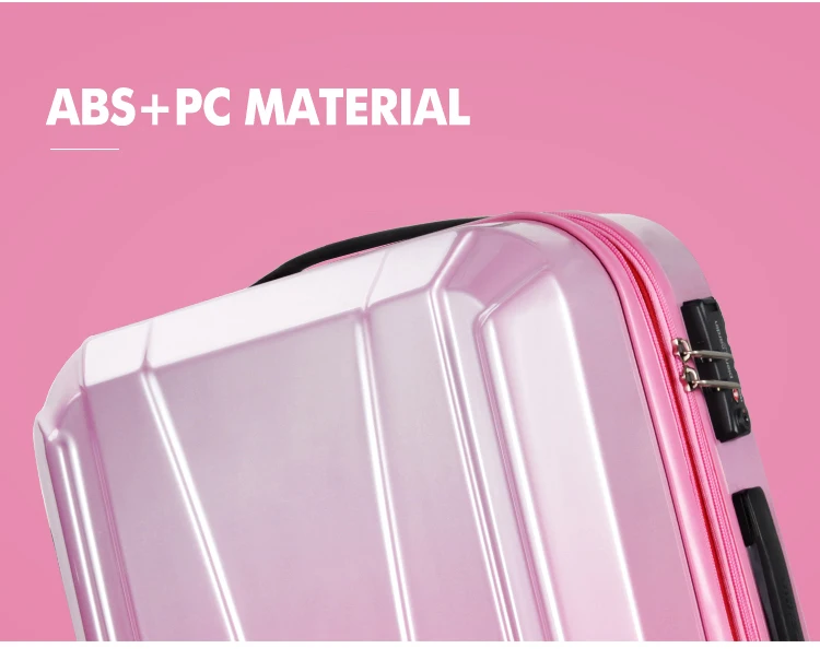 RESENA Wholesale 3PCS Wheels Rolling Cabin Aluminous Trolley Suitcase Travel ABS PC Luggage Set