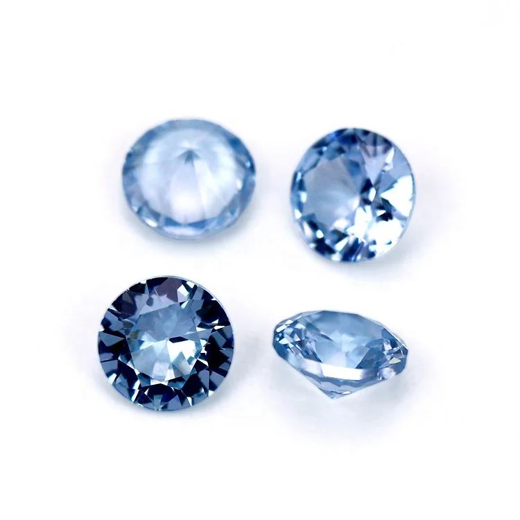 1000pcs/pack 106# light aquamarine blue spinel 1-3mm loose gemstone round synthetic spinel