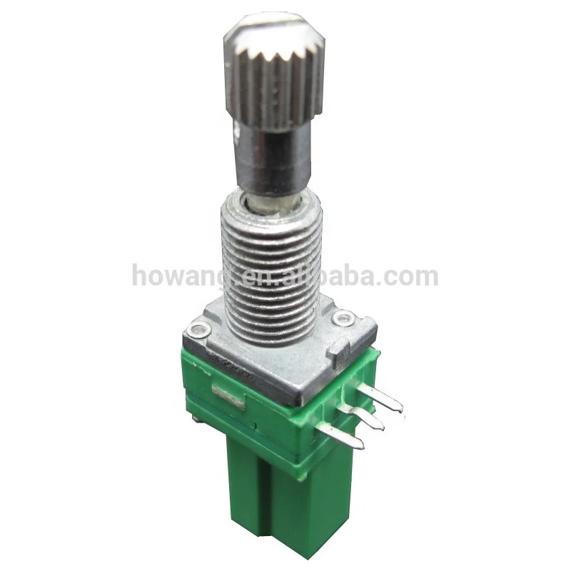 F091 Series Metal shaft long rotational life bushing rotary potentiometer with switch option