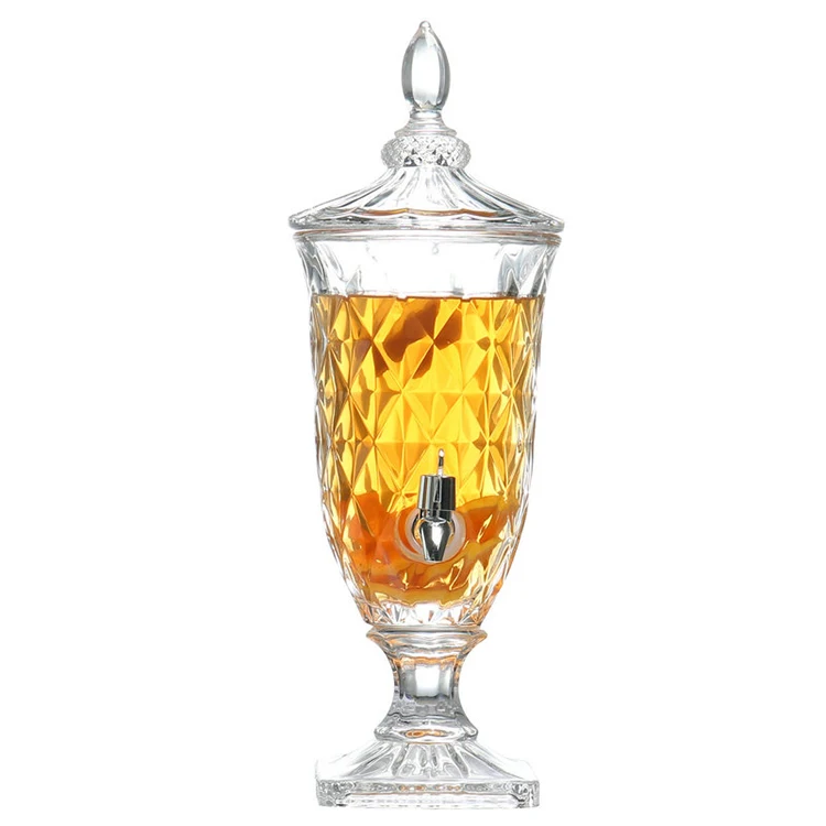 
Large Home Good Container Cap Lucid Drinking Big 1 Gallon Glass Stash Jar 