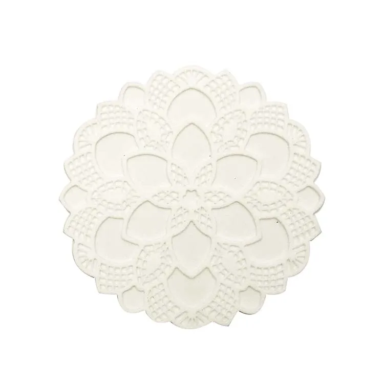 Пищевой класс FDA LFGB снежный цветок Форма Мягкая Нескользящая чашка подставки силиконовые подставки
