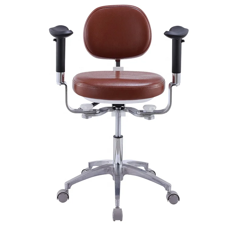 New Design Dental Stool with Backrest/ Stool Chair with Armrest