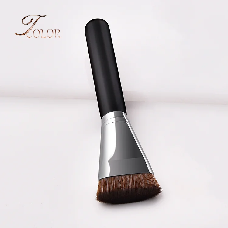 Private Label Single Contour Blush Powder Flat Top Buffer Makeup Brush