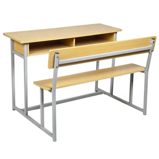 
Good price double student Werzalit board desk chair 