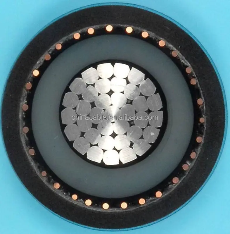 Бронированный кабель среднего напряжения Al или Cu/XLPE/CTS/PVC