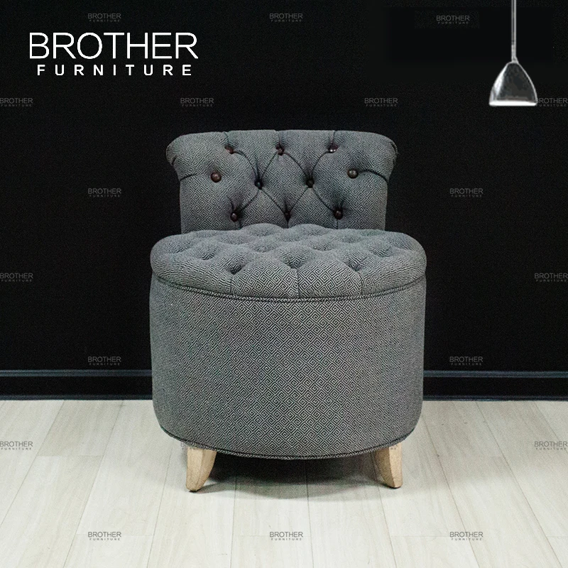 2018 новый дизайн темно-серый Натяжной ткани круглый кресло-акцент