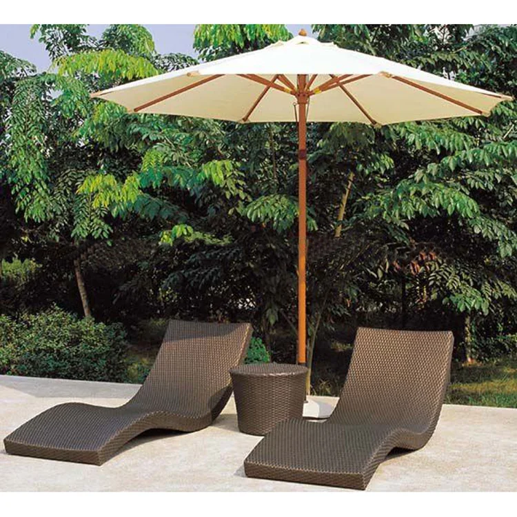rattan beach sunbed