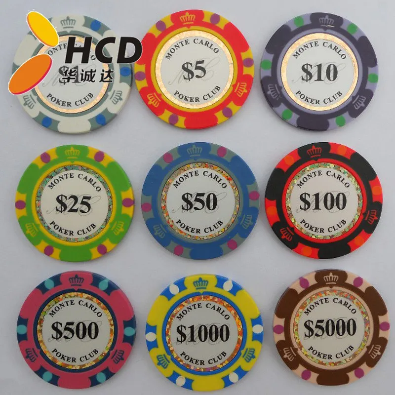 first class14g 3 tone clay poker chips with your own logo,