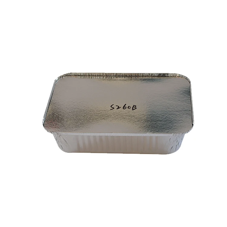 
Disposable Wholesale Coated Airline Food Packaging Foil Container with Lid 