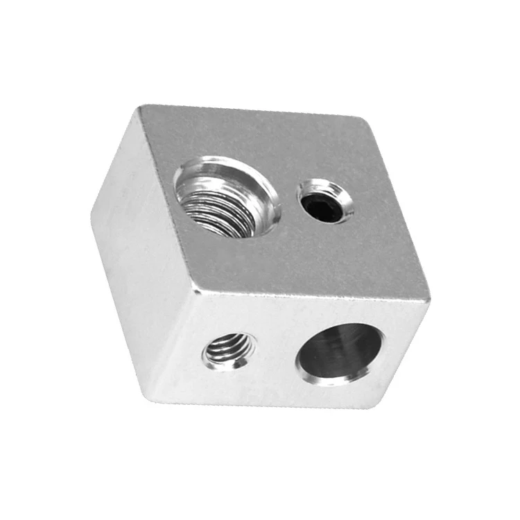 
GIULY MK10 Heating Blocks M7 thread for Wanhao Dupicator D4 /I3/ Dremel 3D Printer 20x20x13mm Aluminum Silver Alloy 