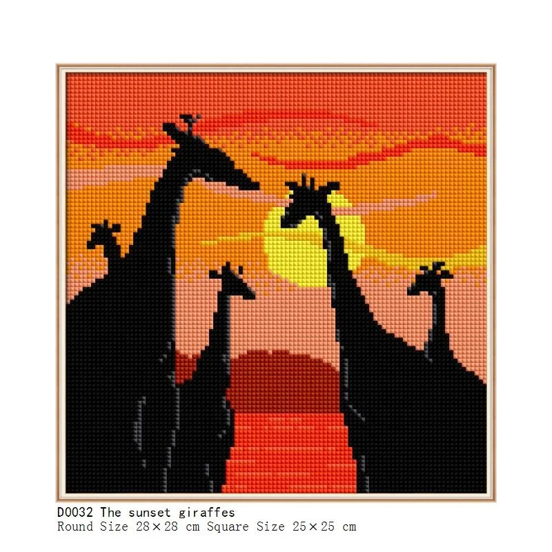 Factory price animal pattern 5d rhinestone canvas wall art wholesale diamond painting