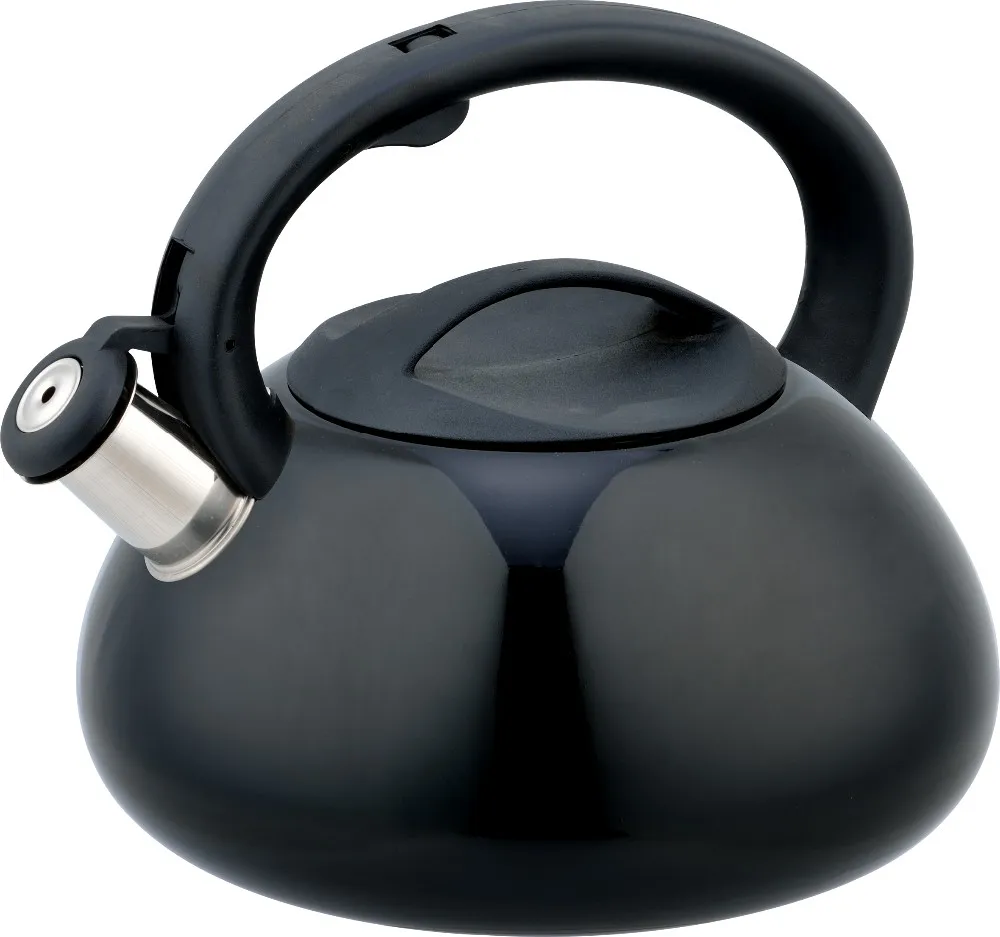 Home Use Brushed Stainless Steel Water Kettle with Wood Pattern Handle Anti Scalding whistling kettle