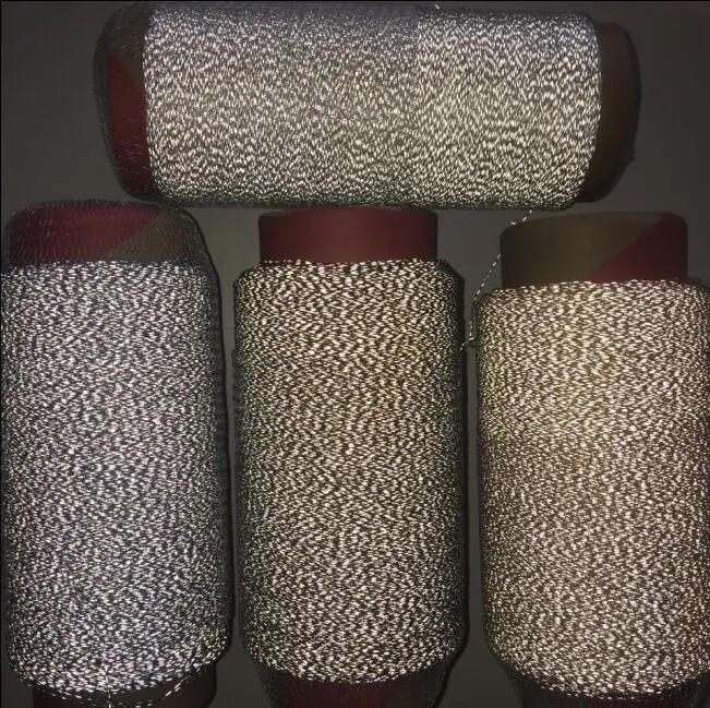 Hi-Vis Retro Light Polyester Reflective Yarn Thread for Knitting or Embroidery Addidas Shoes