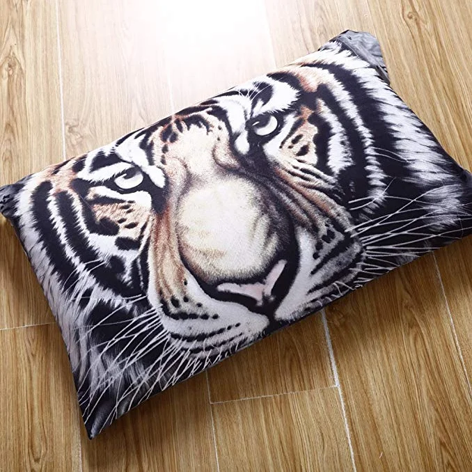 2109 hot sale 3D printing tiger design bedding set high quality queen/king size microfiber comforter