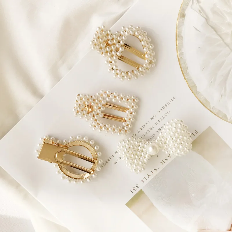 Korean design ins pearl hair clip wholesale in mixed models high quality hair clip for women
