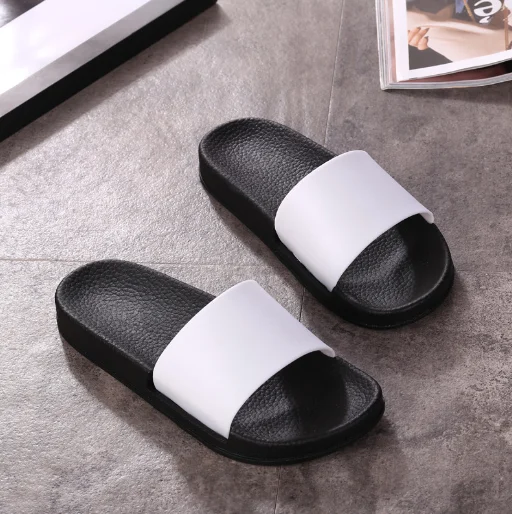 Casual Slippers Shoes For Men Solid Flat Bath Slippers Hot Sale Summer Sandals Male Indoor Outdoor Slippers Open Toe Beach Shoes
